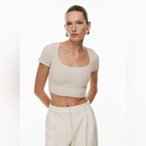 Large Aritizia Babaton Sculpt Knit Square neck top - Never Worn
